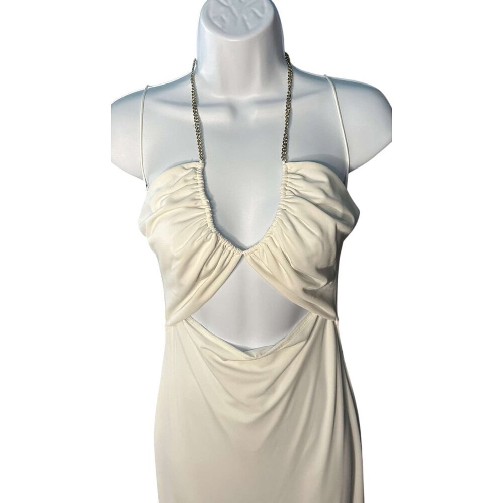 Alice + Olivia Valli Off-White Cut-Out Maxi Dress Size 6, Elegant & Rare - Picture 4 of 16